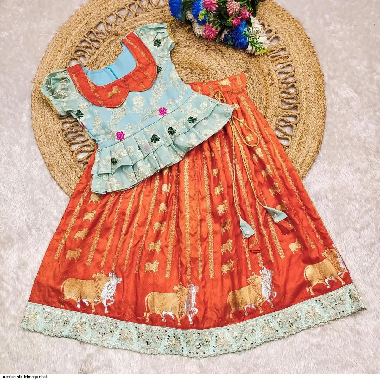 RUSSIAN SILK LEHENGA CHOLI 6