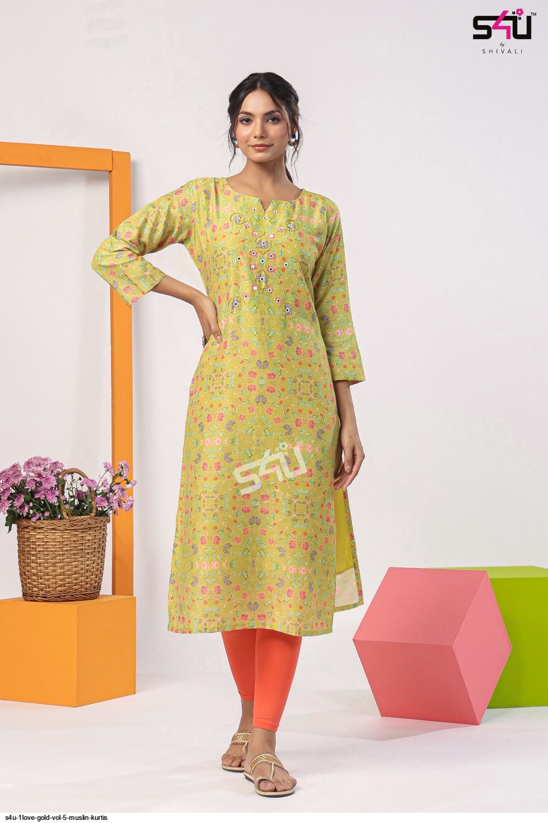 S4U 1LOVE GOLD VOL 5 MUSLIN KURTIS