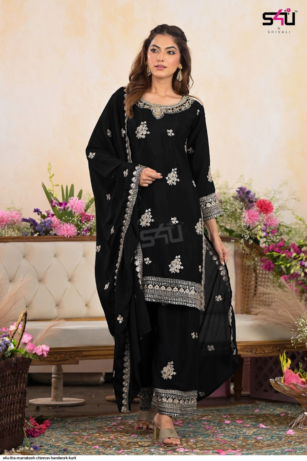 S4U THE MARRAKESH CHINNON HANDWORK KURTI