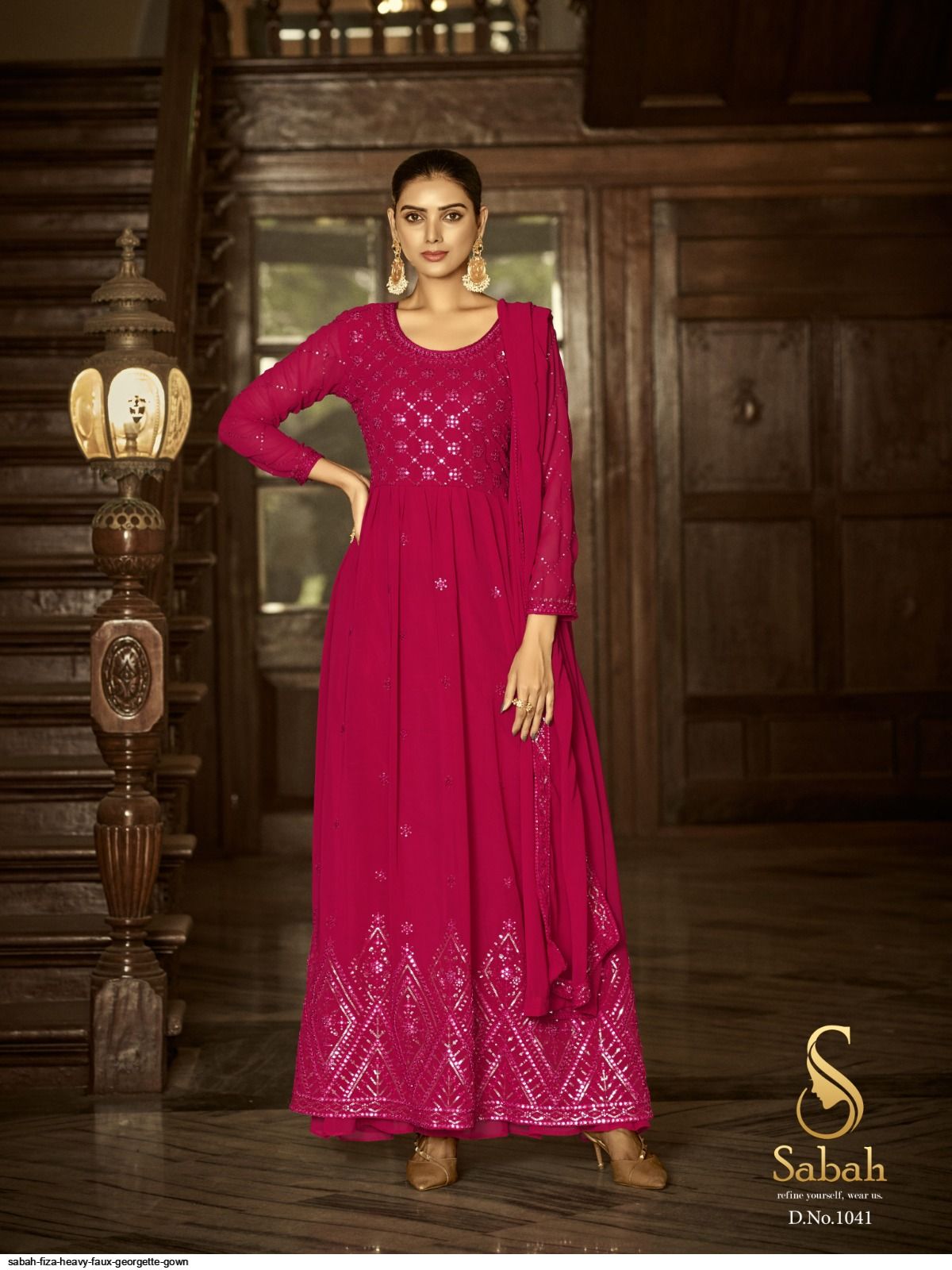 chinese dress ladies Fiza Raina Long Dress – InduBindu main image 0
