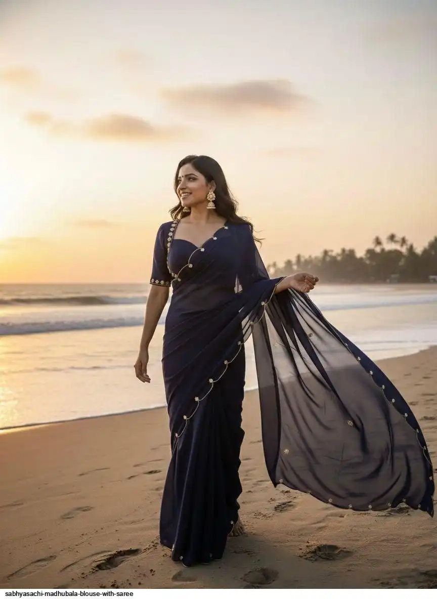 SABHYASACHI MADHUBALA BLOUSE WITH SAREE 3
