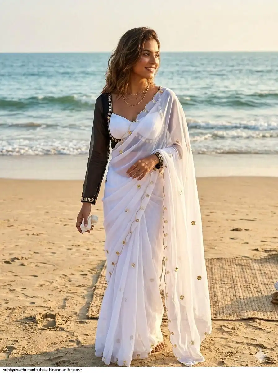 SABHYASACHI MADHUBALA BLOUSE WITH SAREE 6