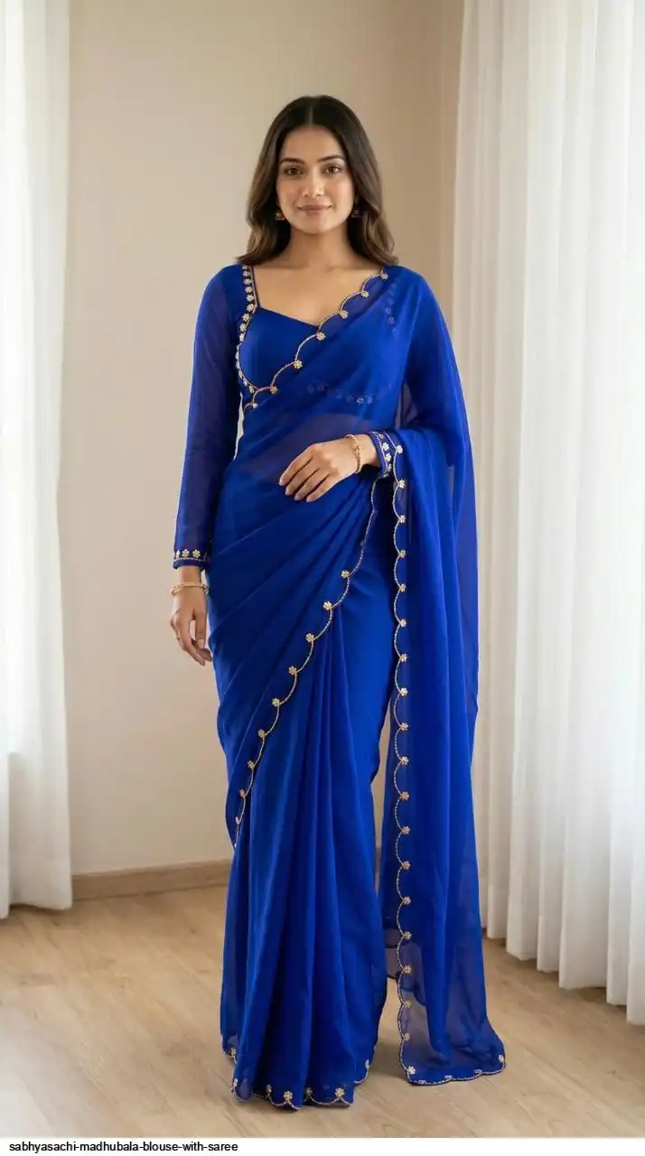 SABHYASACHI MADHUBALA BLOUSE WITH SAREE 8