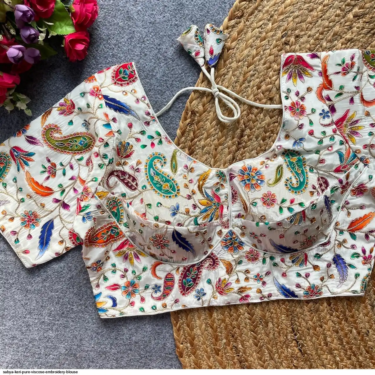 SABYA KERI PURE VISCOSE EMBROIDERY BLOUSE D