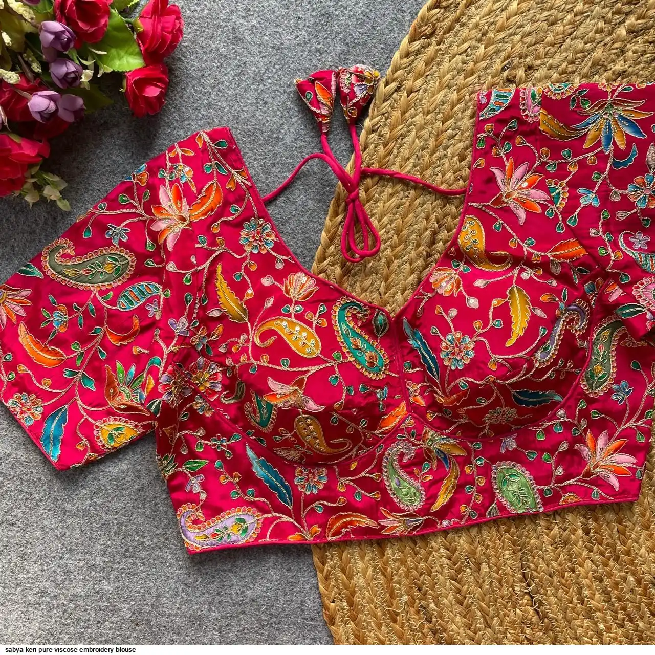 SABYA KERI PURE VISCOSE EMBROIDERY BLOUSE B