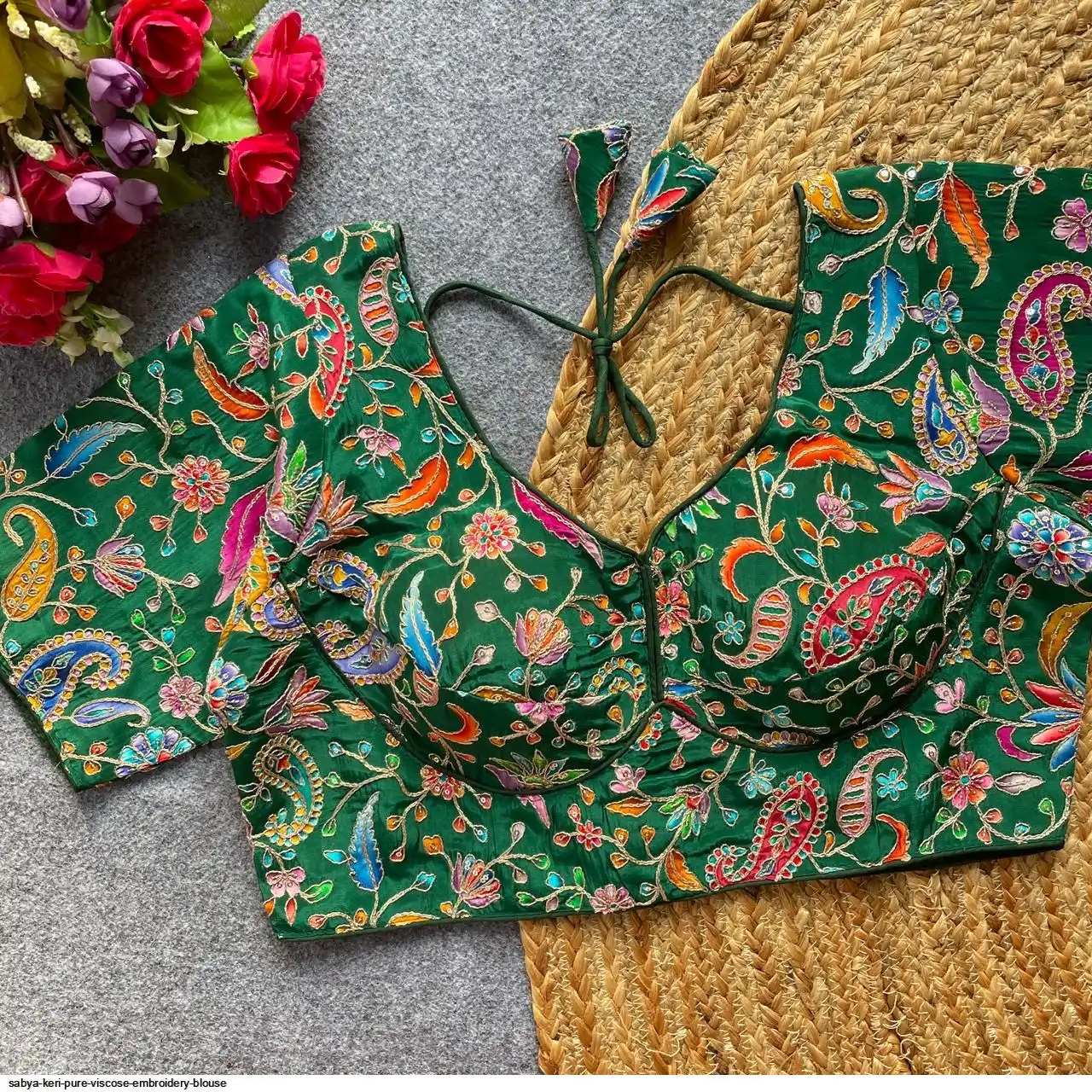 SABYA KERI PURE VISCOSE EMBROIDERY BLOUSE A