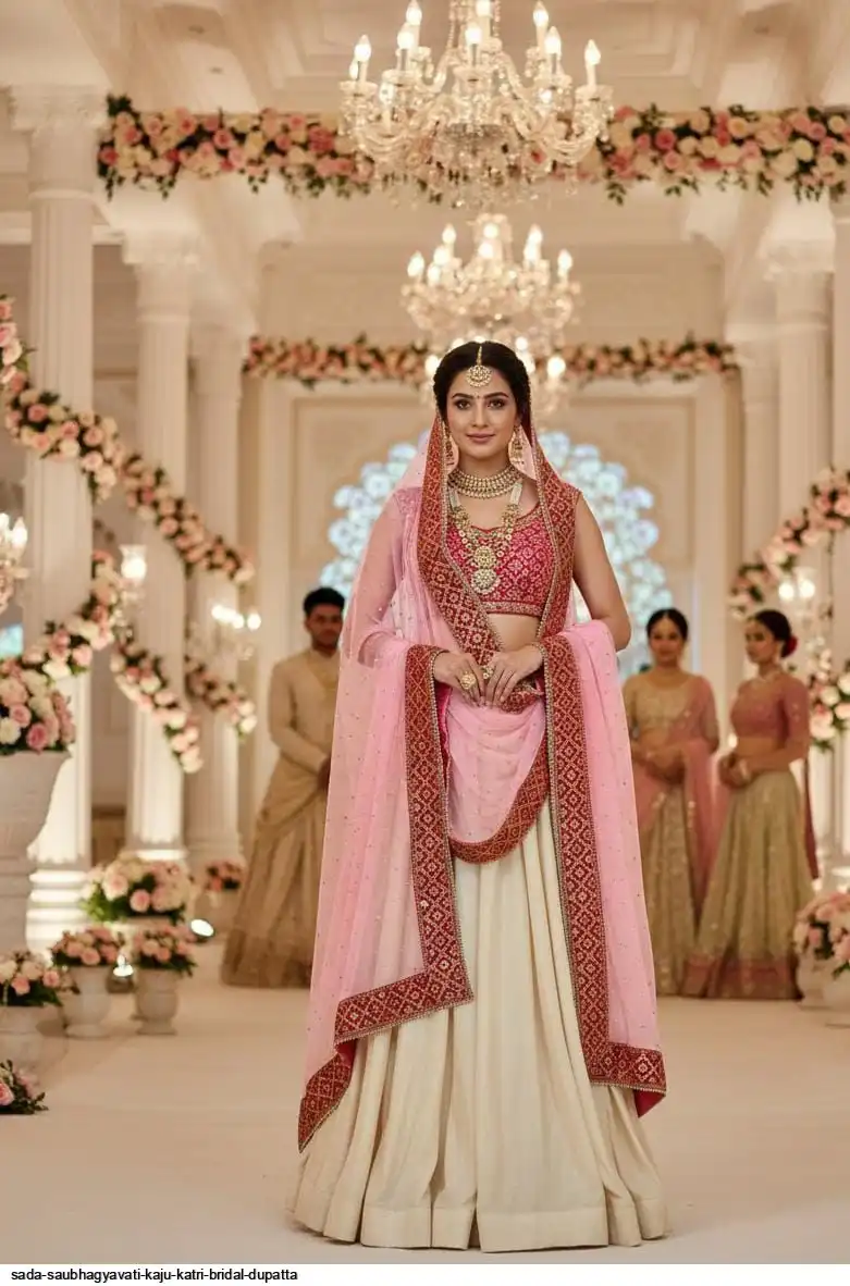 SADA SAUBHAGYAVATI KAJU KATRI BRIDAL DUPATTA B