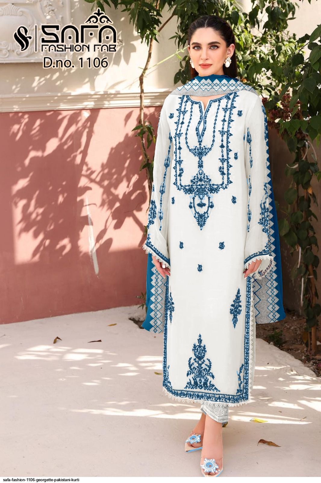 Buy Ikat design pink and off white hand block printed cotton easy fit top  with flared sleeves and hem with pants by Designer Kora Online at Ogaan.com