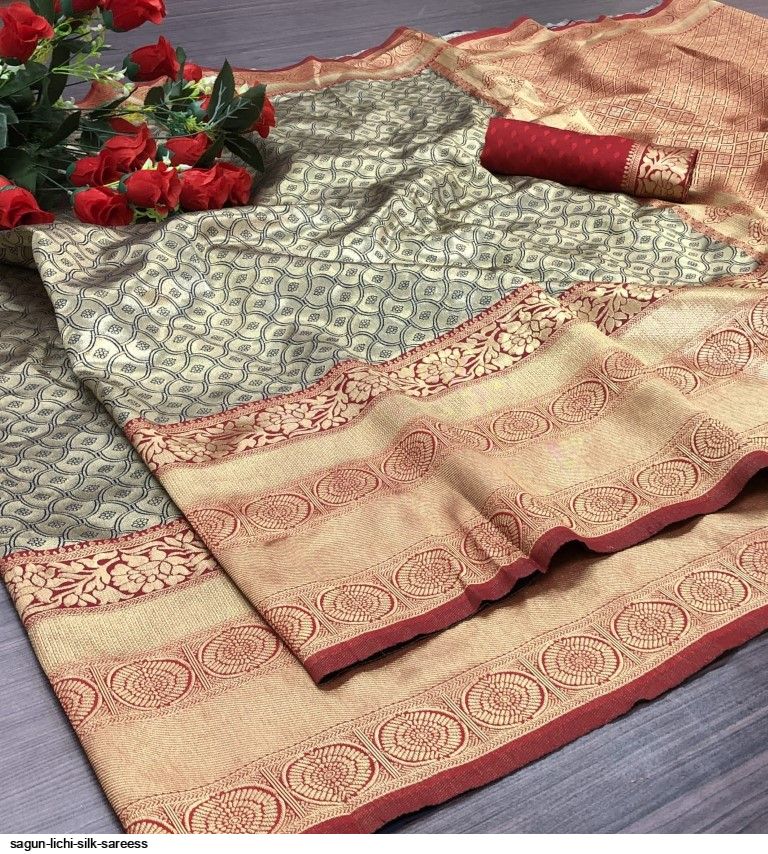 SAGUN LICHI SILK SAREESS B