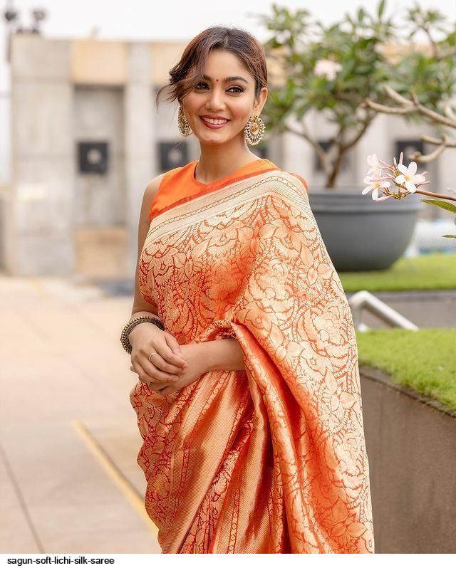 SAGUN SOFT LICHI SILK SAREE