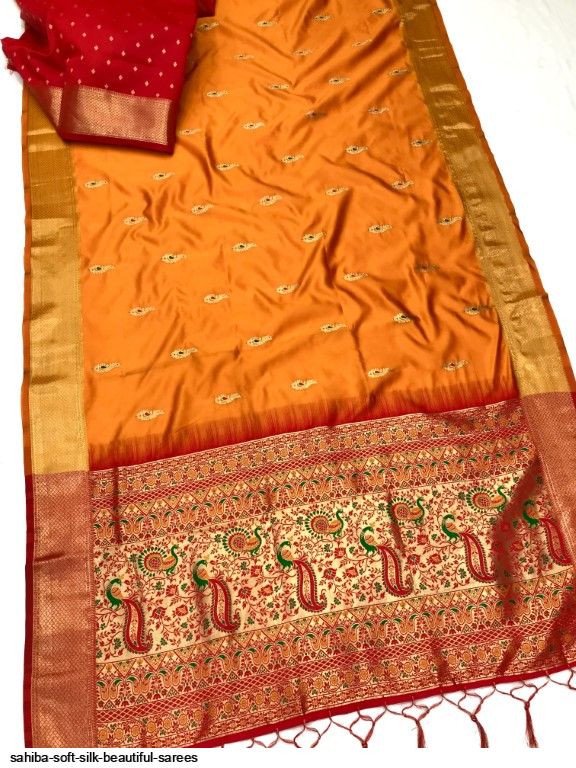 SAHIBA SOFT SILK BEAUTIFUL SAREES E