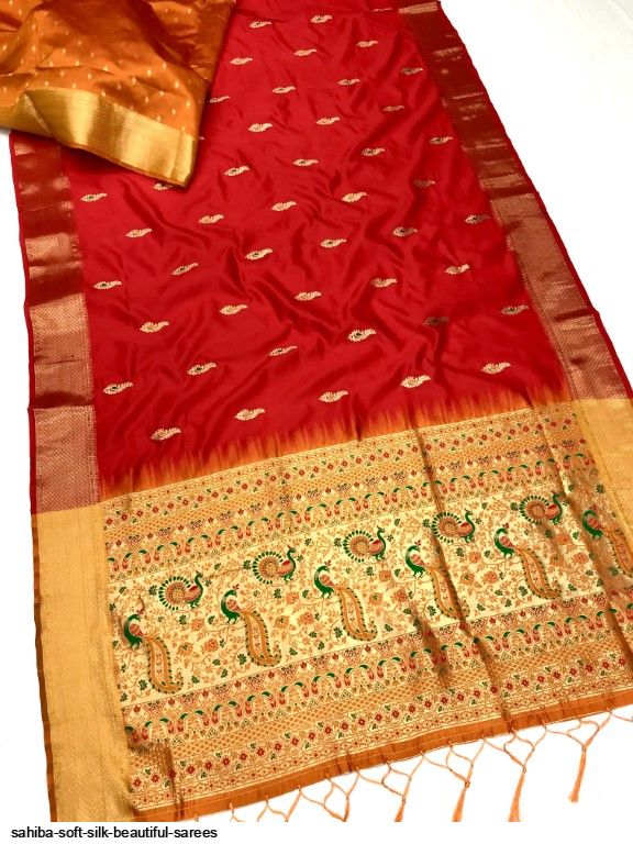 SAHIBA SOFT SILK BEAUTIFUL SAREES A