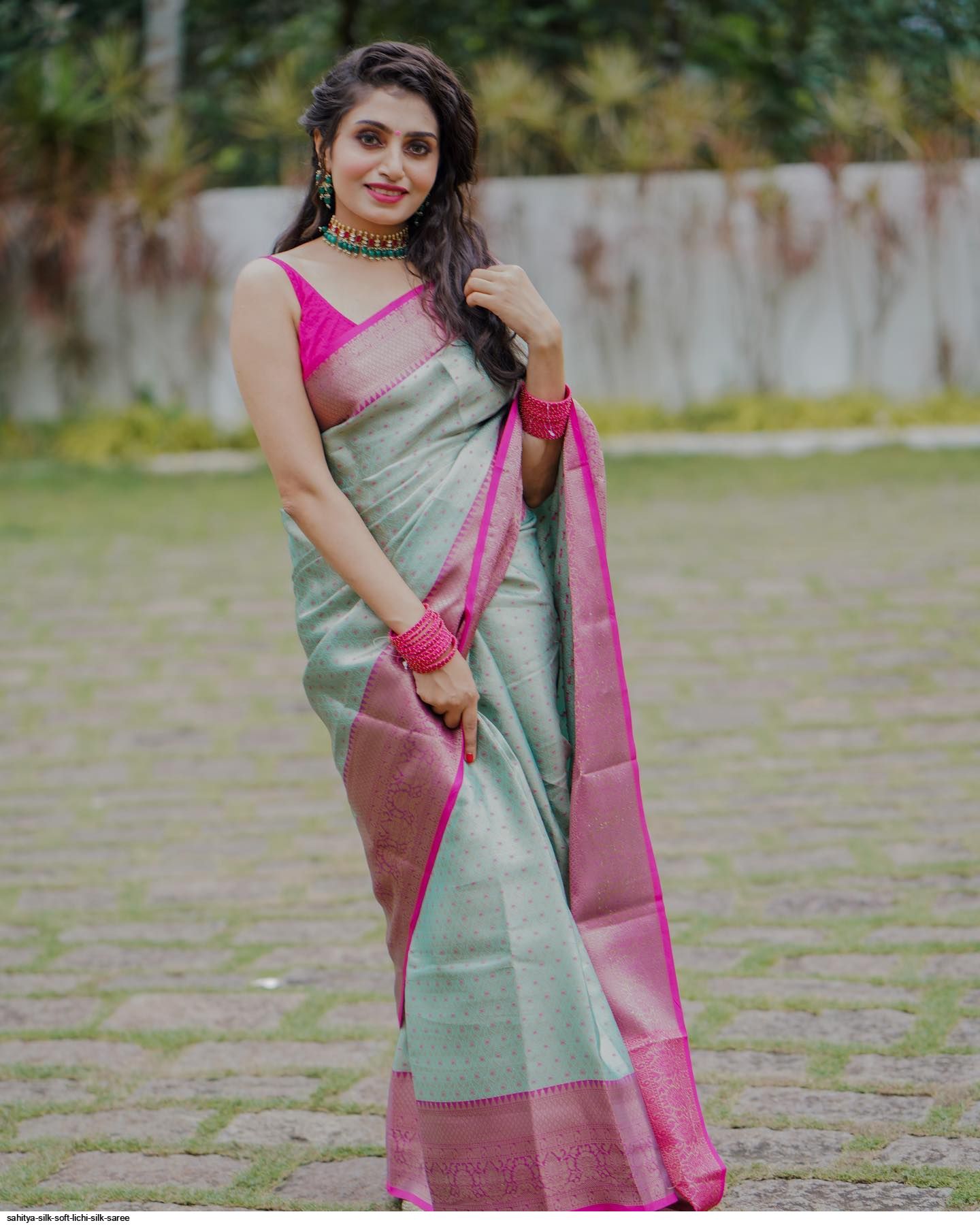SAHITYA SILK SOFT LICHI SILK SAREE