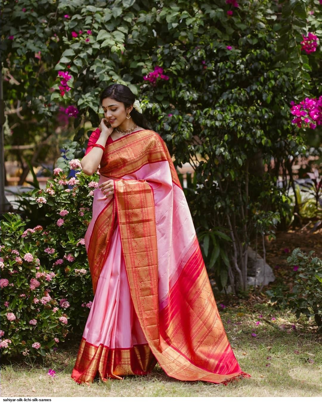 SAHIYAR SILK LICHI SILK SAREES