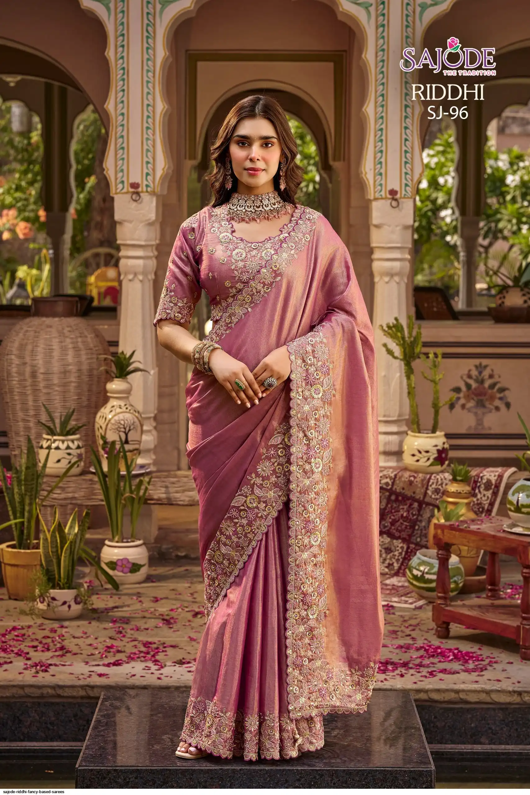 SAJODE RIDDHI FANCY BASED SAREES 96
