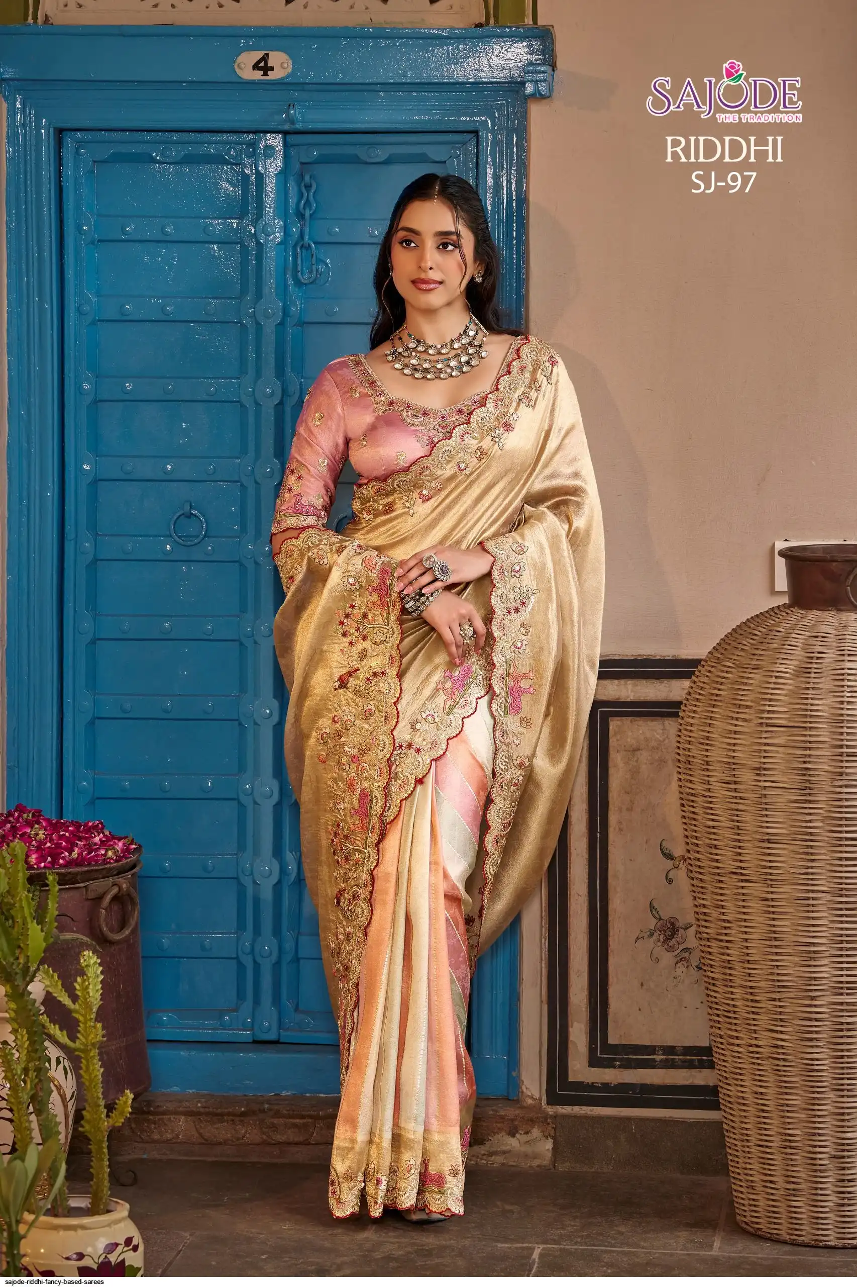 SAJODE RIDDHI FANCY BASED SAREES 97