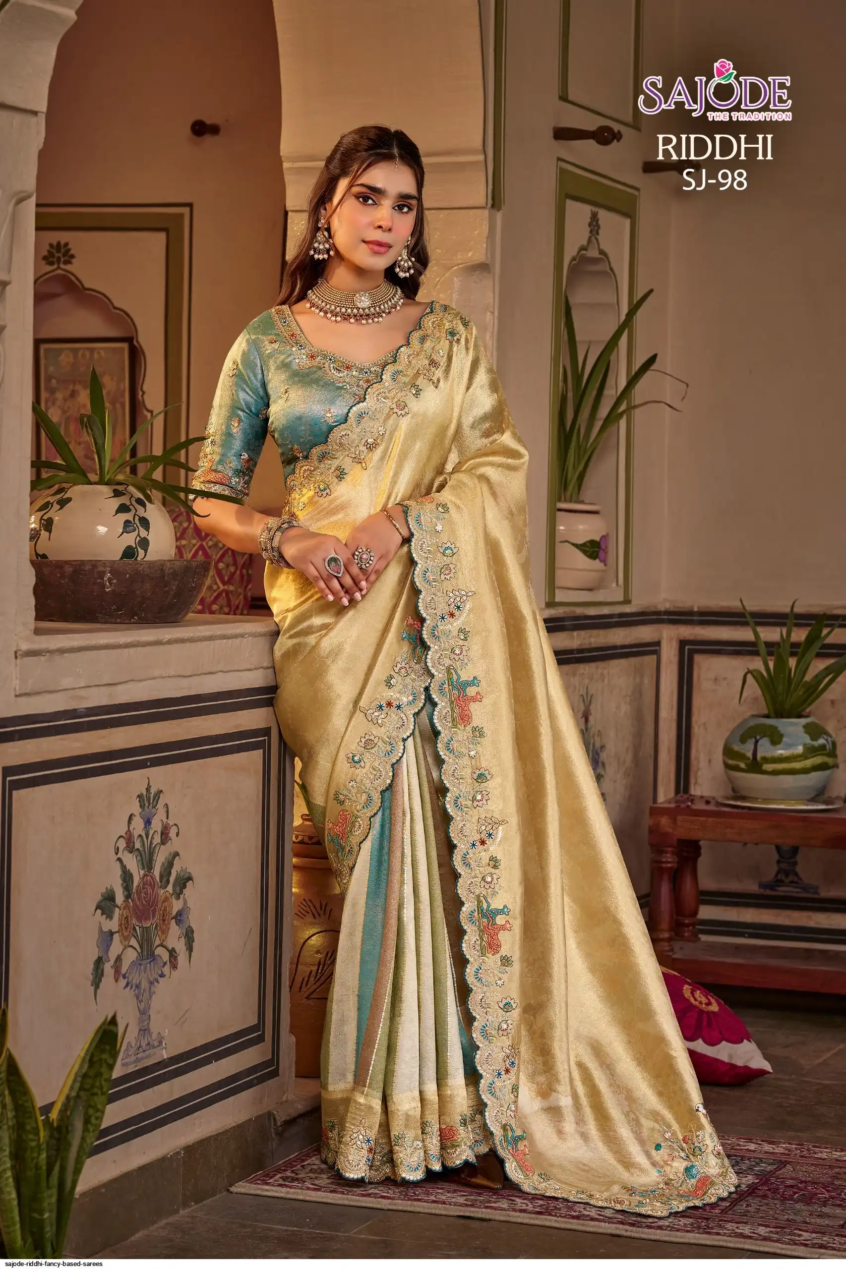 SAJODE RIDDHI FANCY BASED SAREES 98