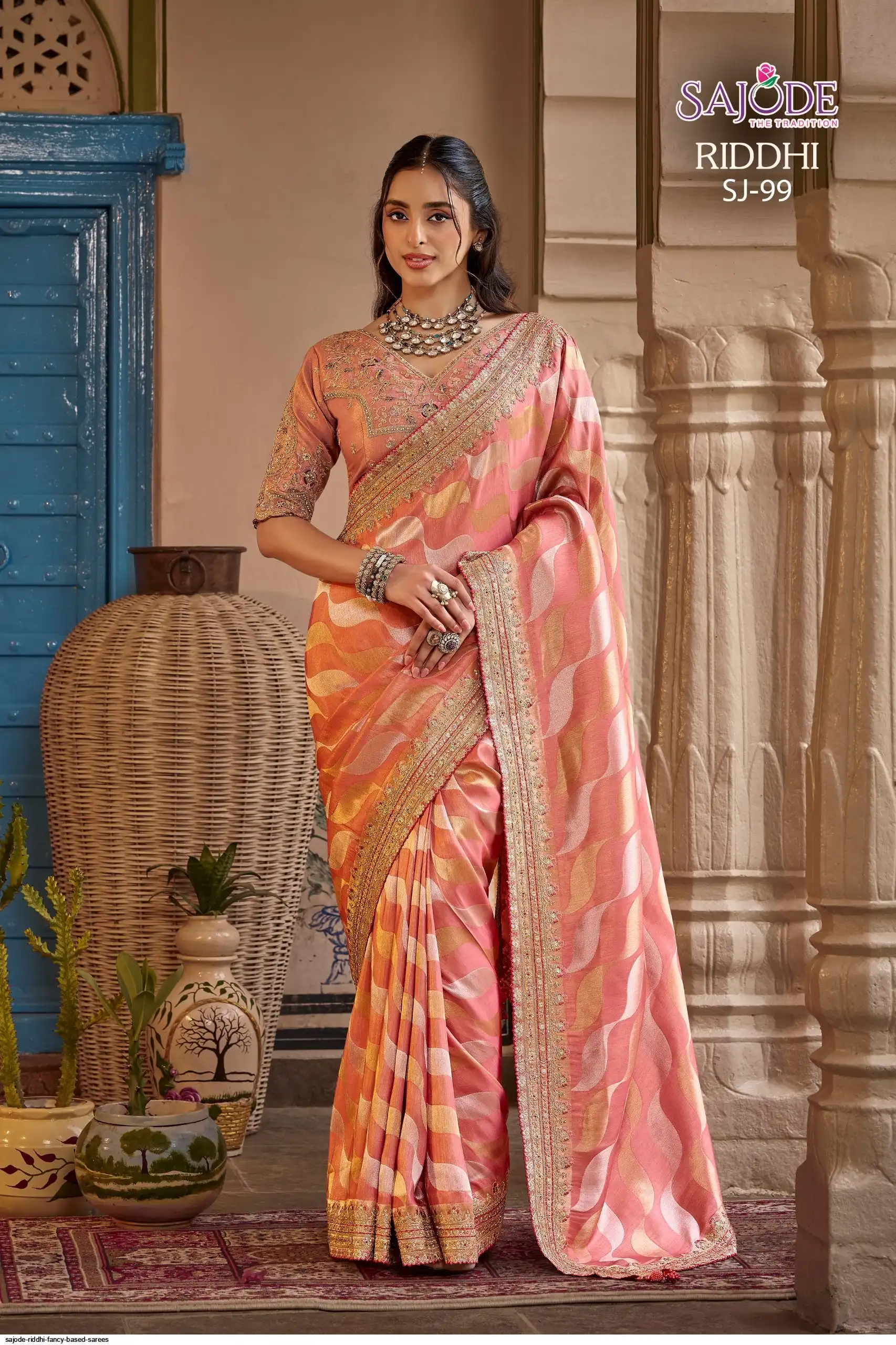 SAJODE RIDDHI FANCY BASED SAREES 99