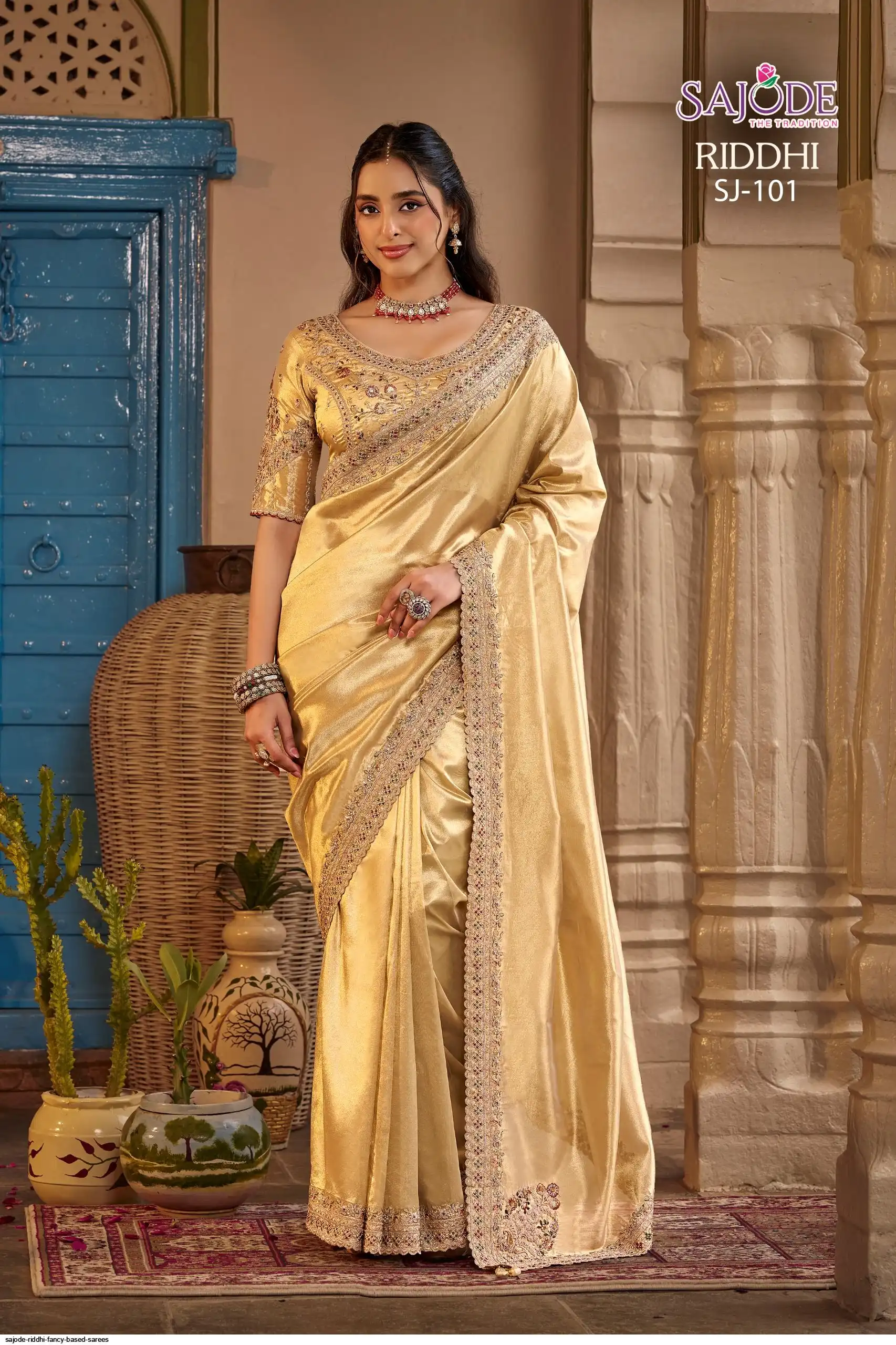 SAJODE RIDDHI FANCY BASED SAREES 101