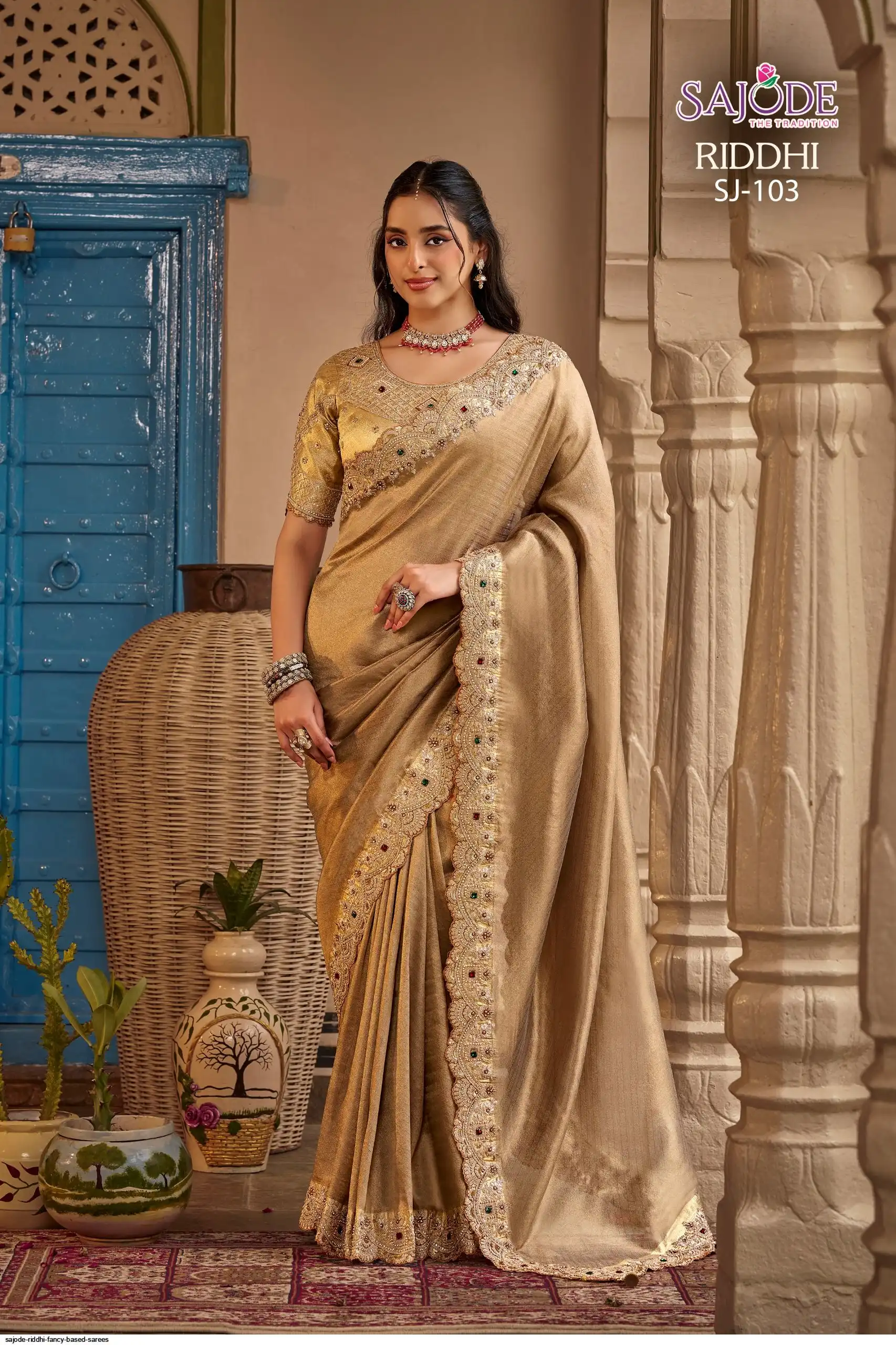 SAJODE RIDDHI FANCY BASED SAREES 103