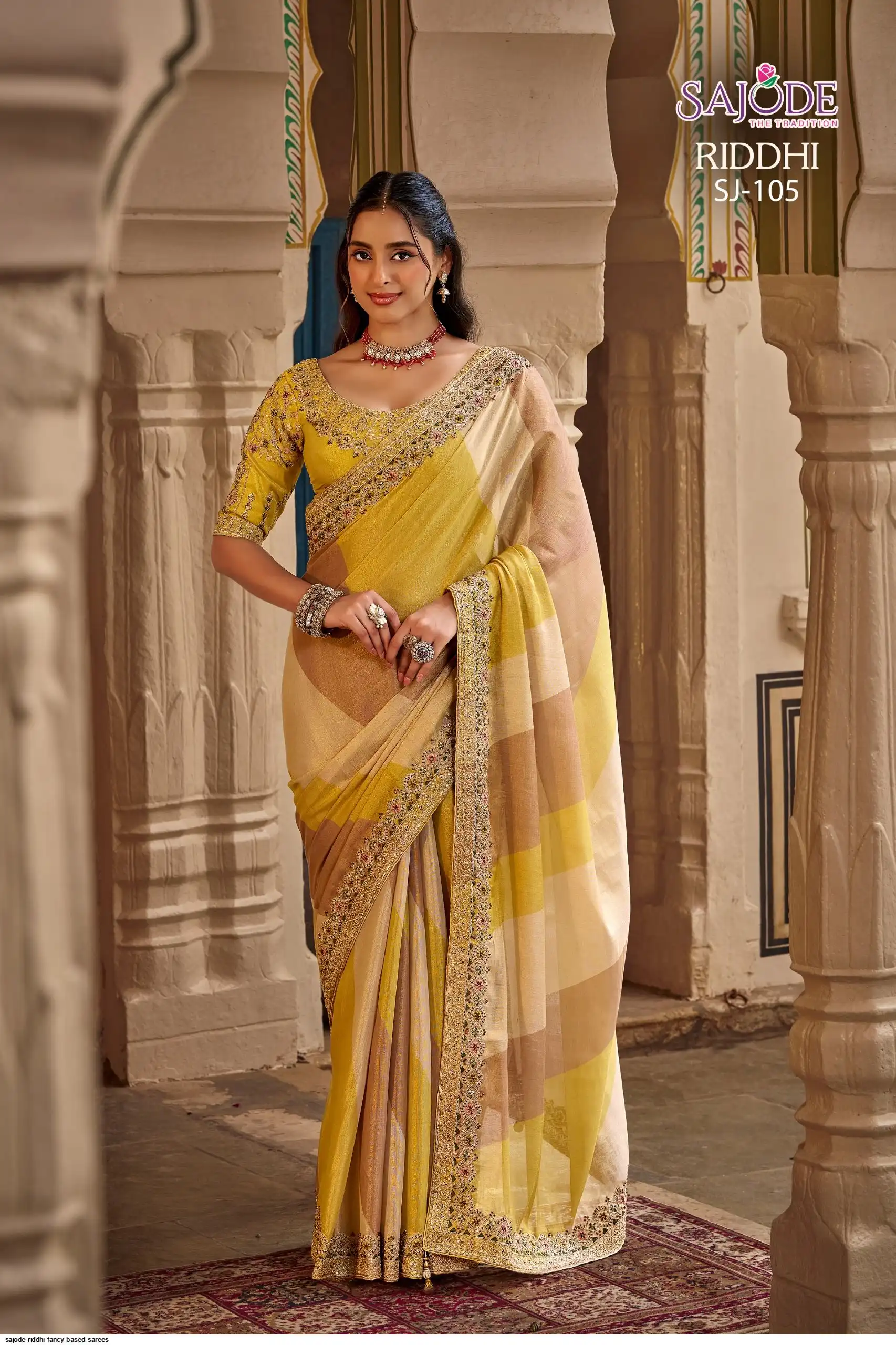 SAJODE RIDDHI FANCY BASED SAREES 105