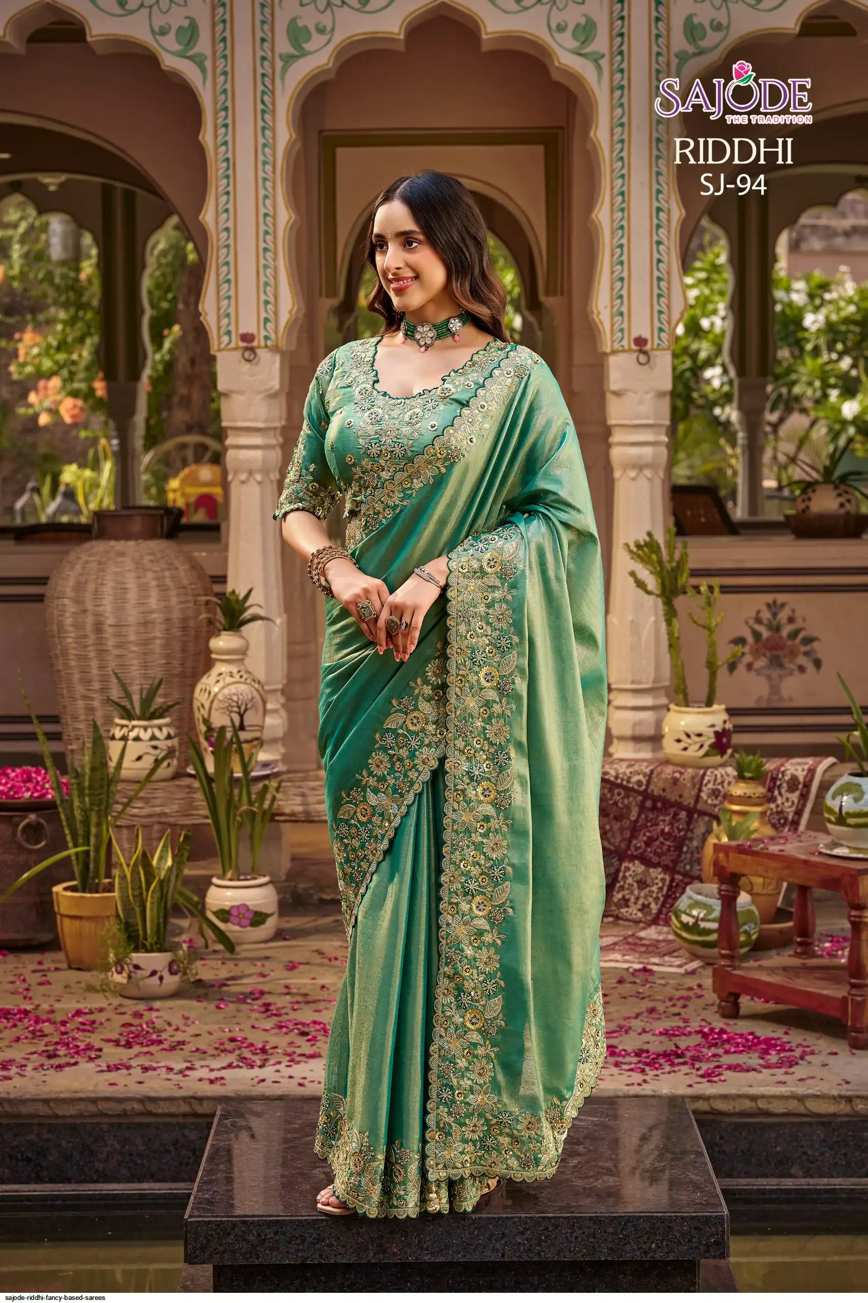 SAJODE RIDDHI FANCY BASED SAREES 94