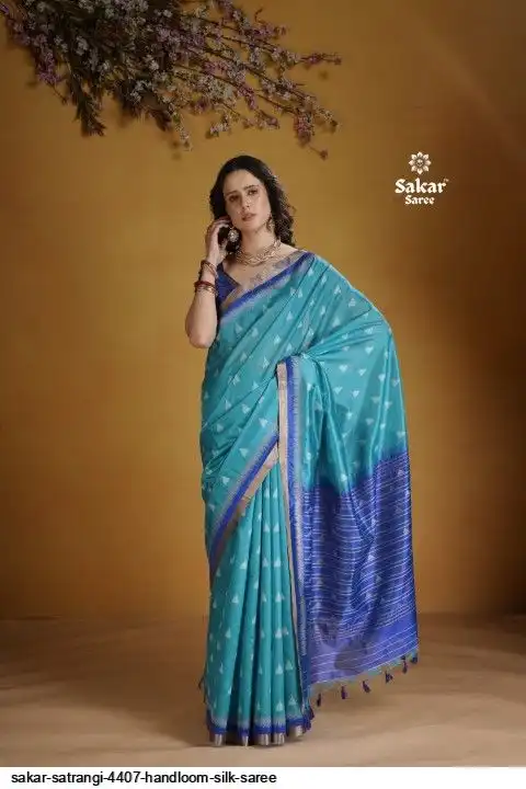 SAKAR SATRANGI 4407 HANDLOOM SILK SAREE D