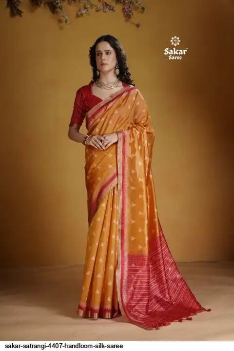 SAKAR SATRANGI 4407 HANDLOOM SILK SAREE E