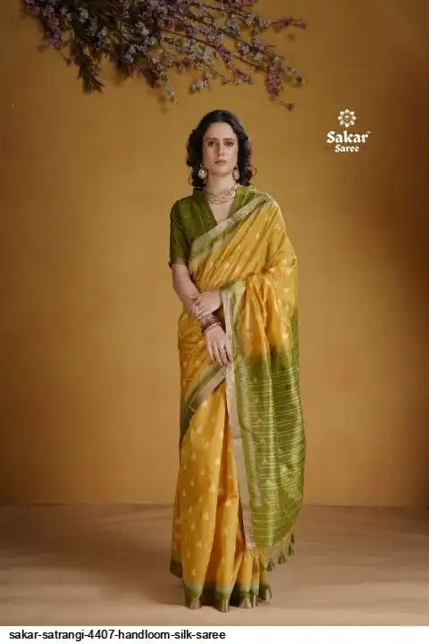 SAKAR SATRANGI 4407 HANDLOOM SILK SAREE F
