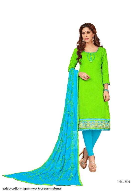 salab cotton najmin work dress material