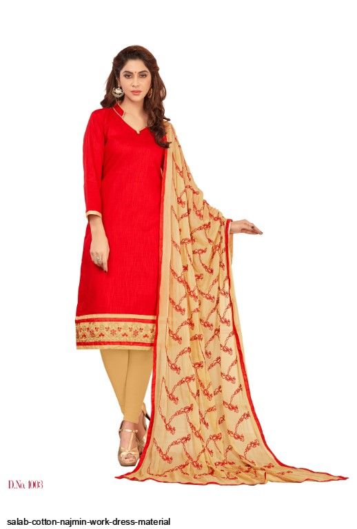 salab cotton najmin work dress material