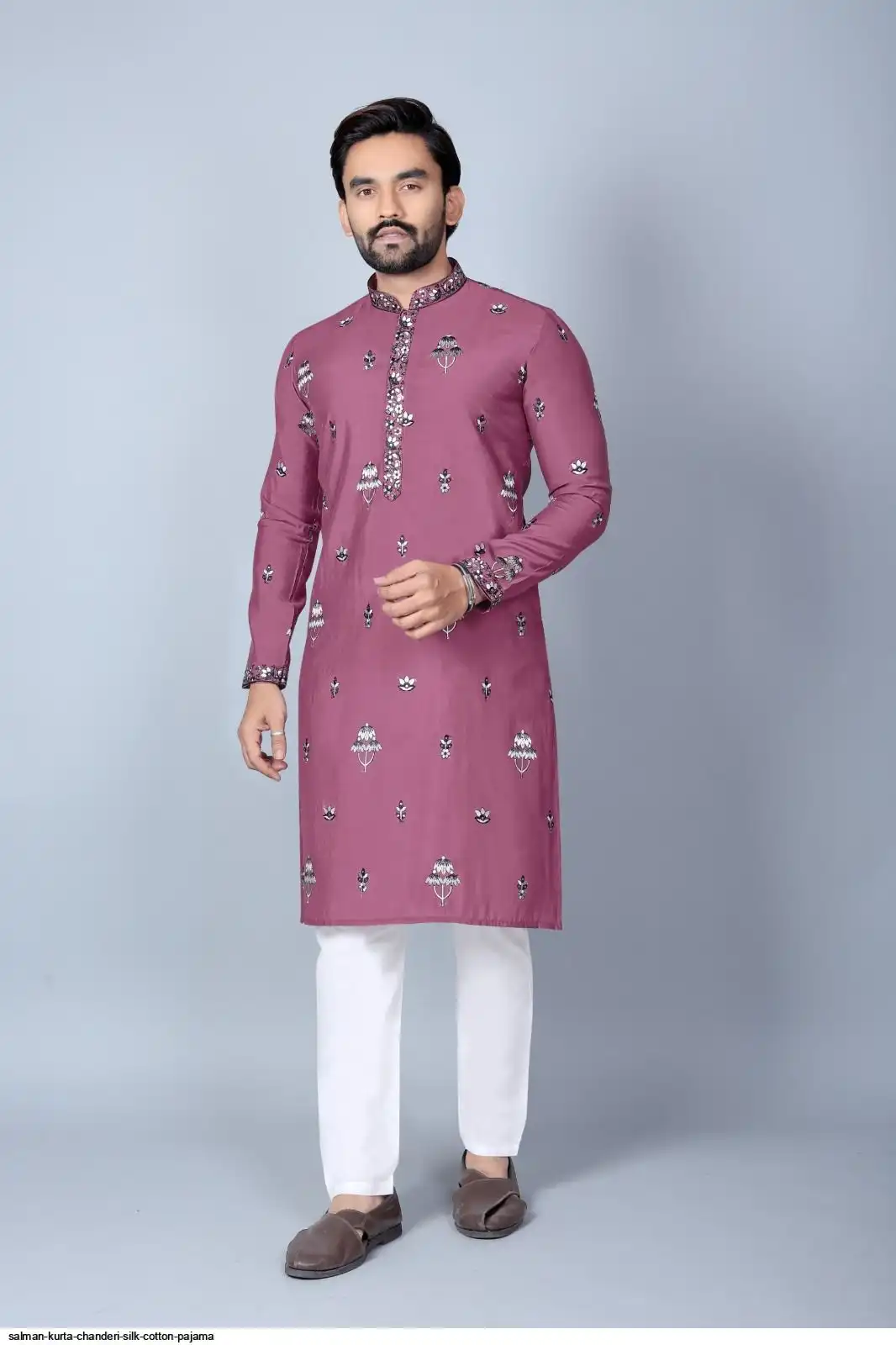 SALMAN KURTA CHANDERI SILK COTTON PAJAMA E