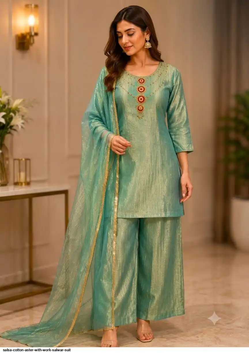 SALSA COTTON ASTER WITH WORK SALWAR SUIT B