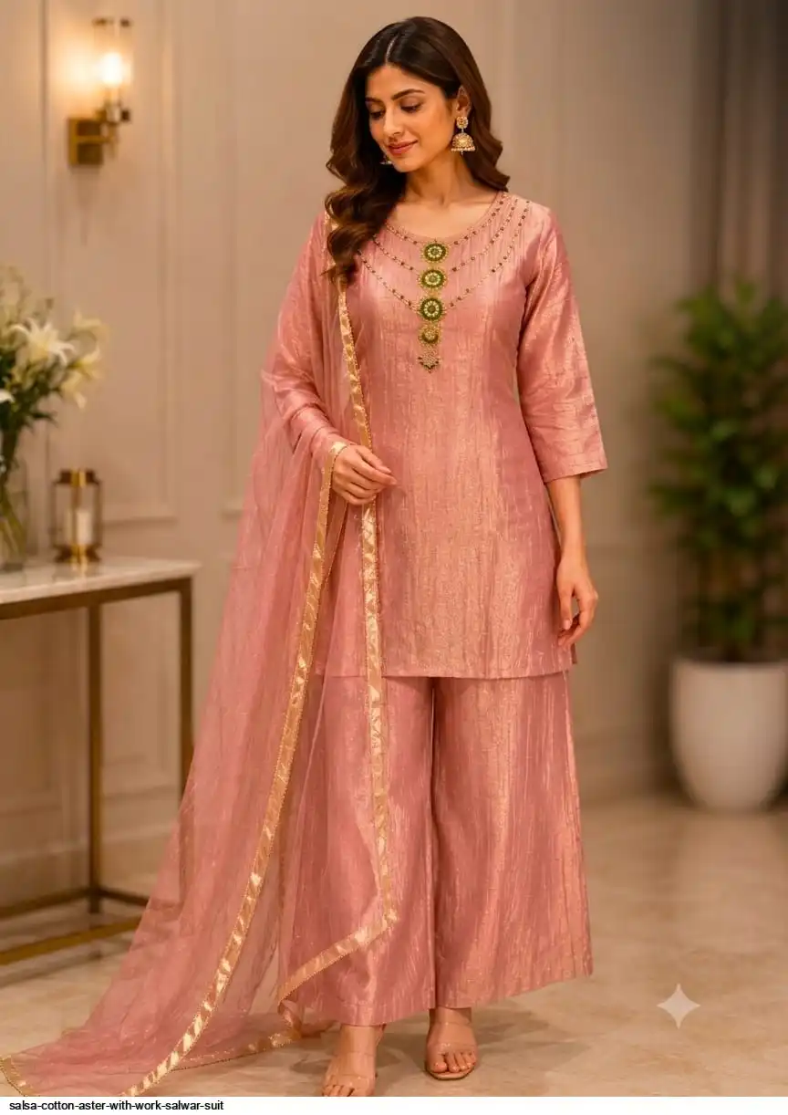 SALSA COTTON ASTER WITH WORK SALWAR SUIT A