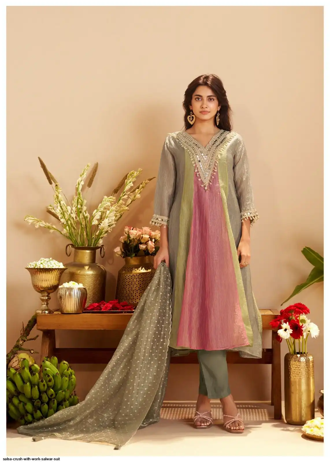 SALSA CRUSH WITH WORK SALWAR SUIT A