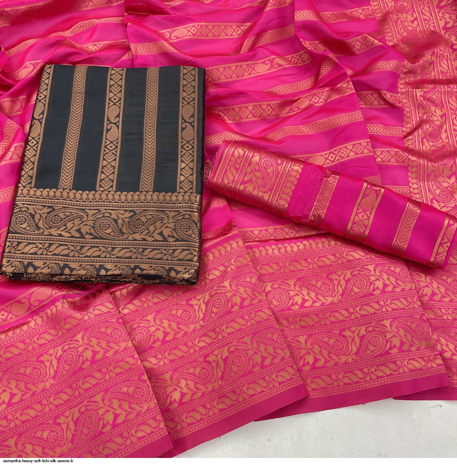 SAMANTHA HEAVY SOFT LICHI SILK SAREES