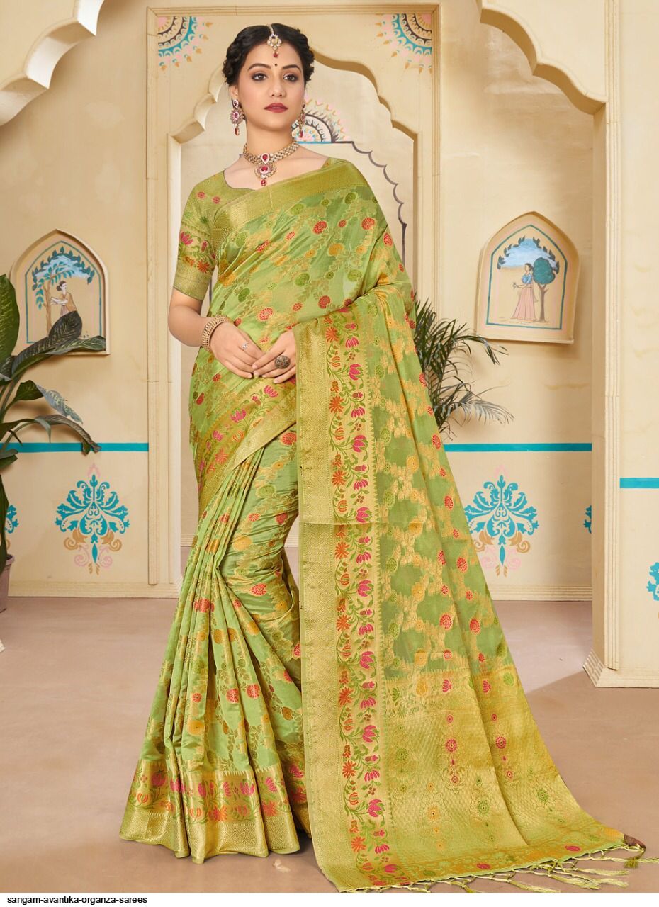 SANGAM AVANTIKA Organza SAREES