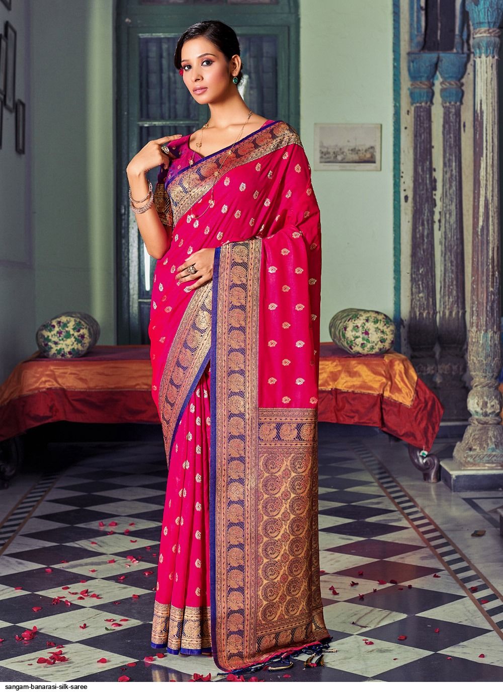 Sangam Banarasi Silk Saree