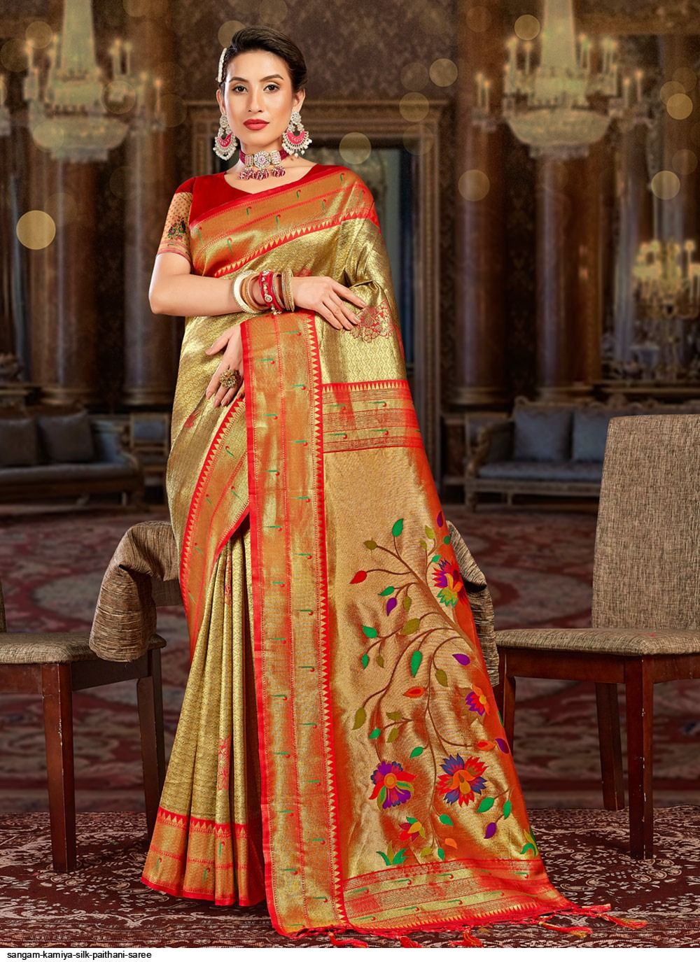 Pure Silk Yeola Handloom Black Paithani Weave with Golden Border and  Peacocks on Pallu | Beautiful saree, Festival wear, Women