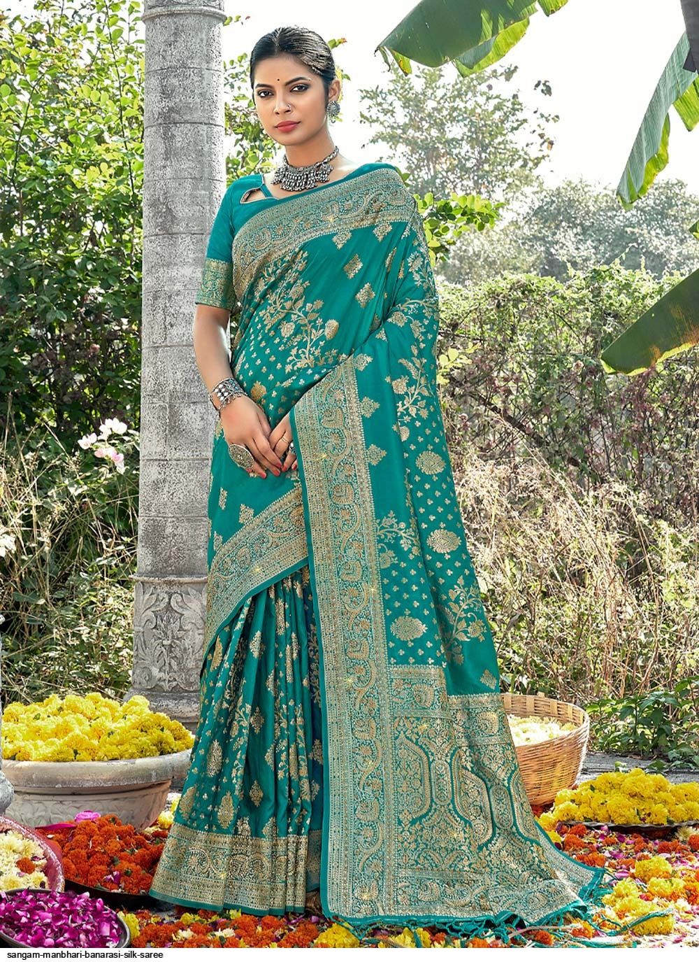 Sangam MANBHARI Banarasi Silk Saree