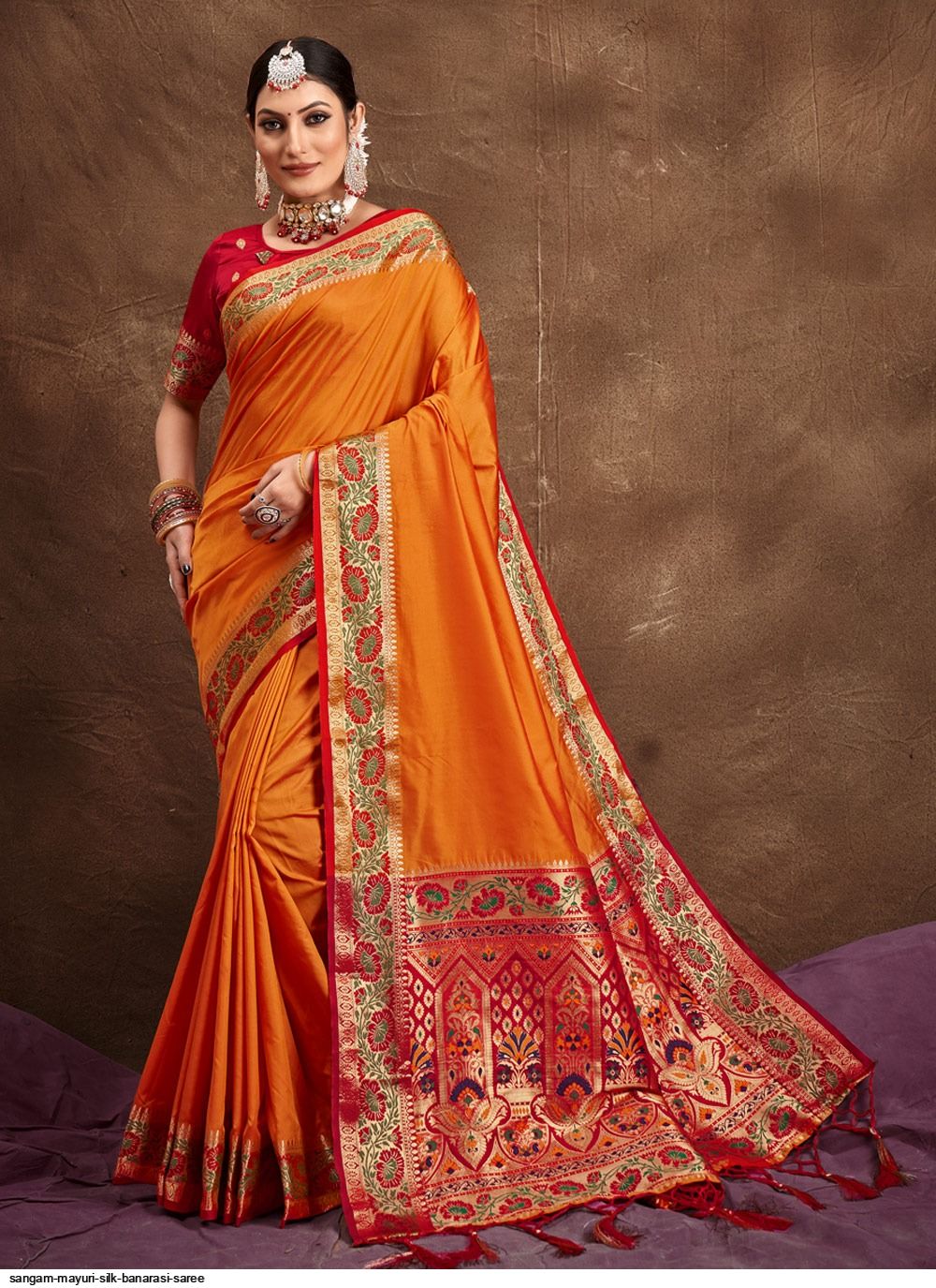 SANGAM MAYURI SILK BANARASI SAREE