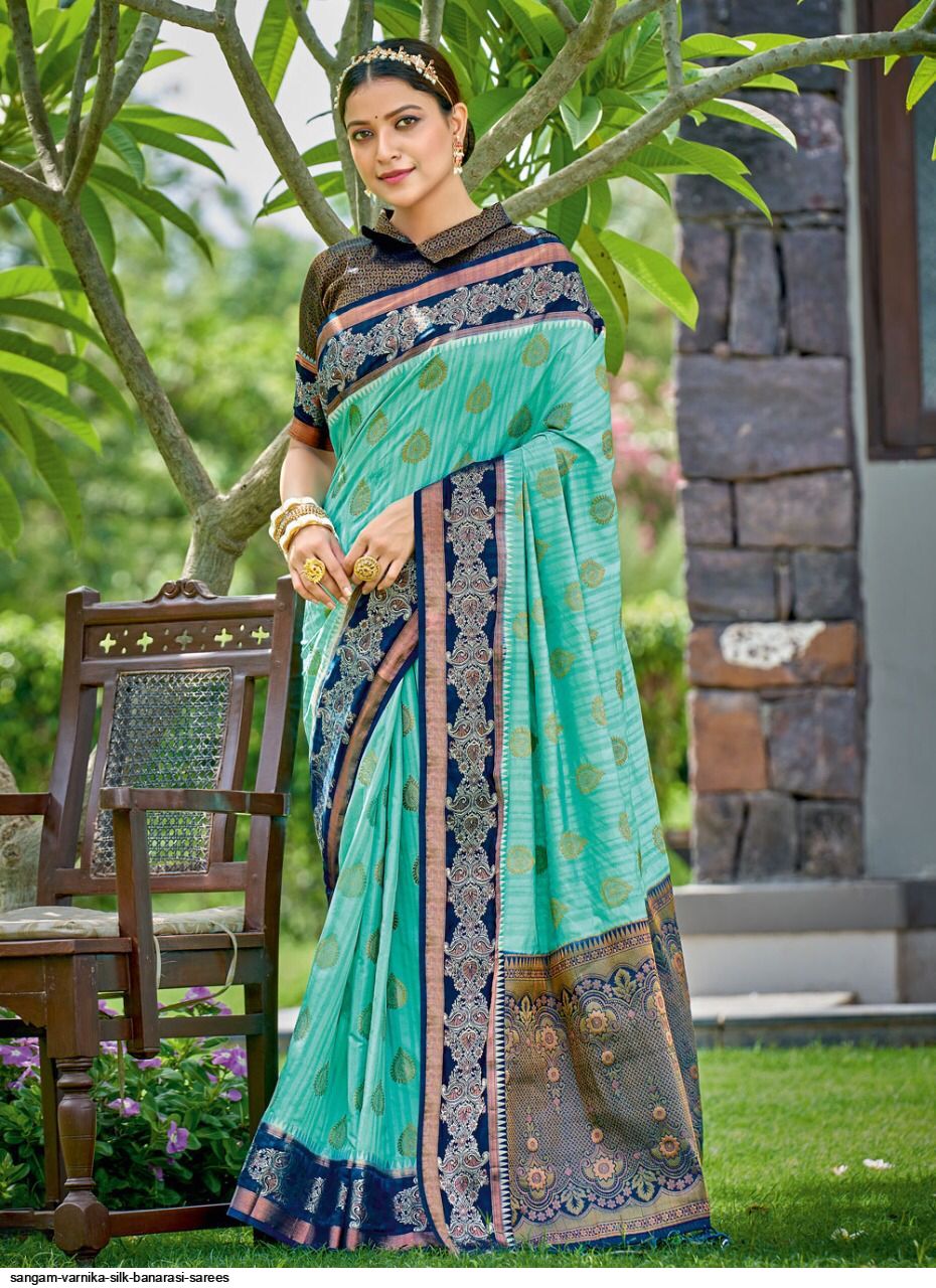 SANGAM VARNIKA SILK BANARASI SAREES 1002