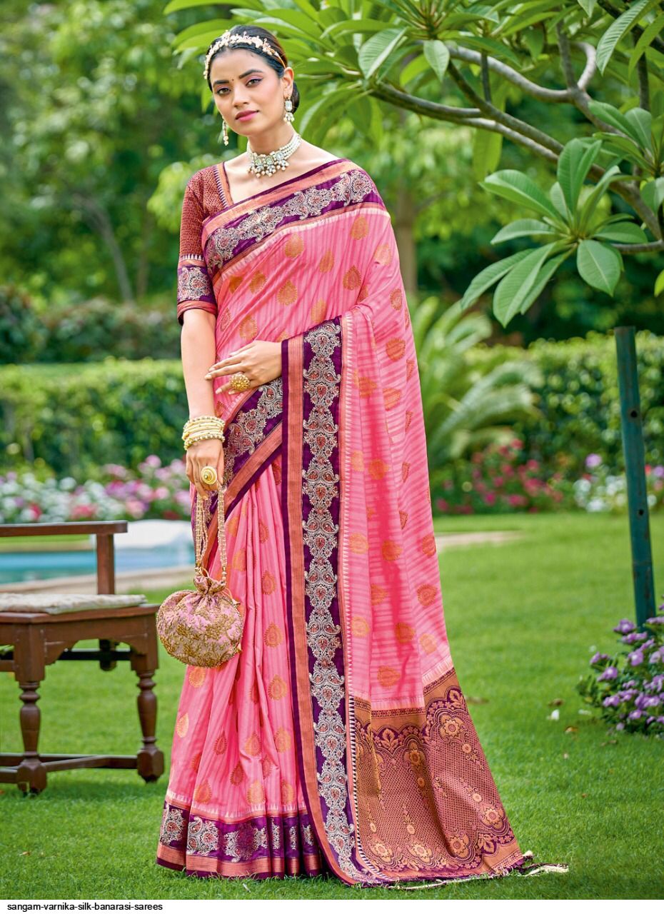 SANGAM VARNIKA SILK BANARASI SAREES 1001