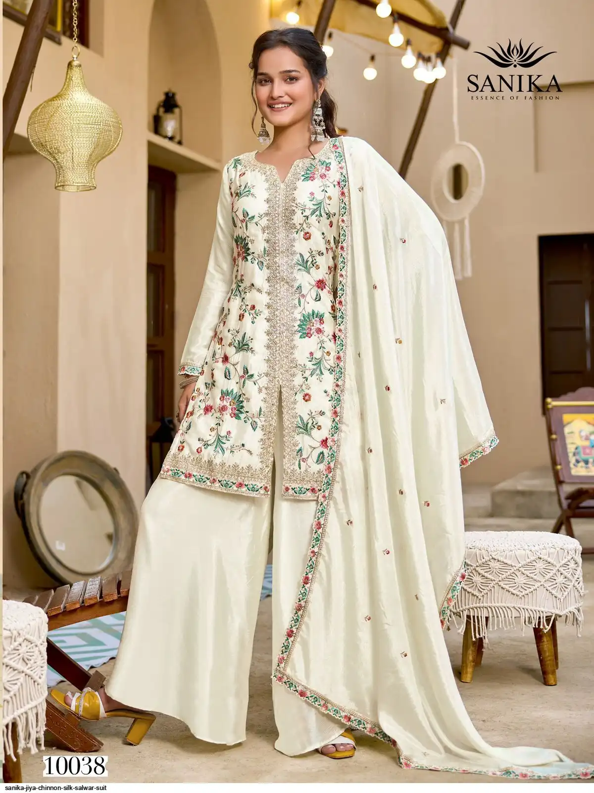 SANIKA JIYA CHINNON SILK SALWAR SUIT 10038
