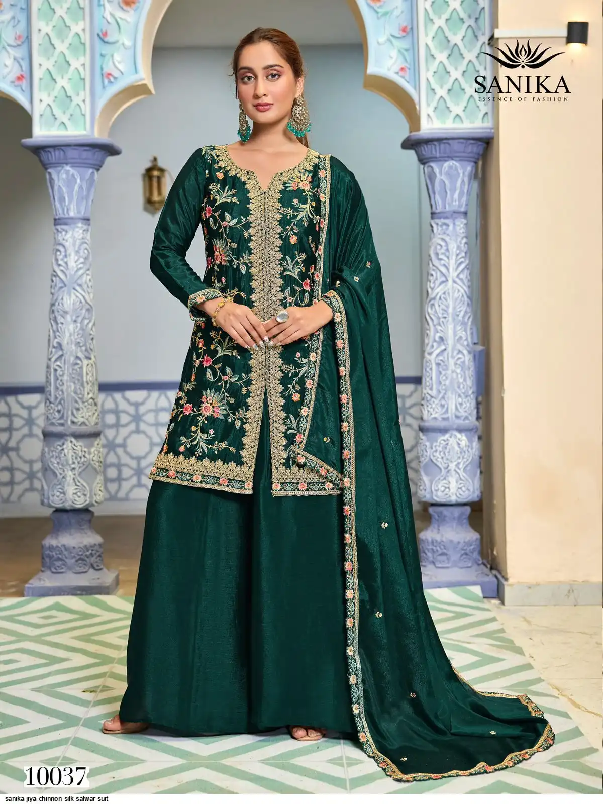 SANIKA JIYA CHINNON SILK SALWAR SUIT 10037