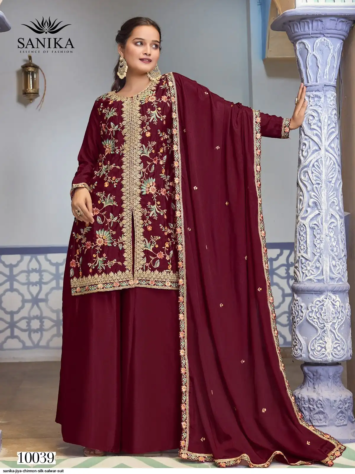 SANIKA JIYA CHINNON SILK SALWAR SUIT 10039