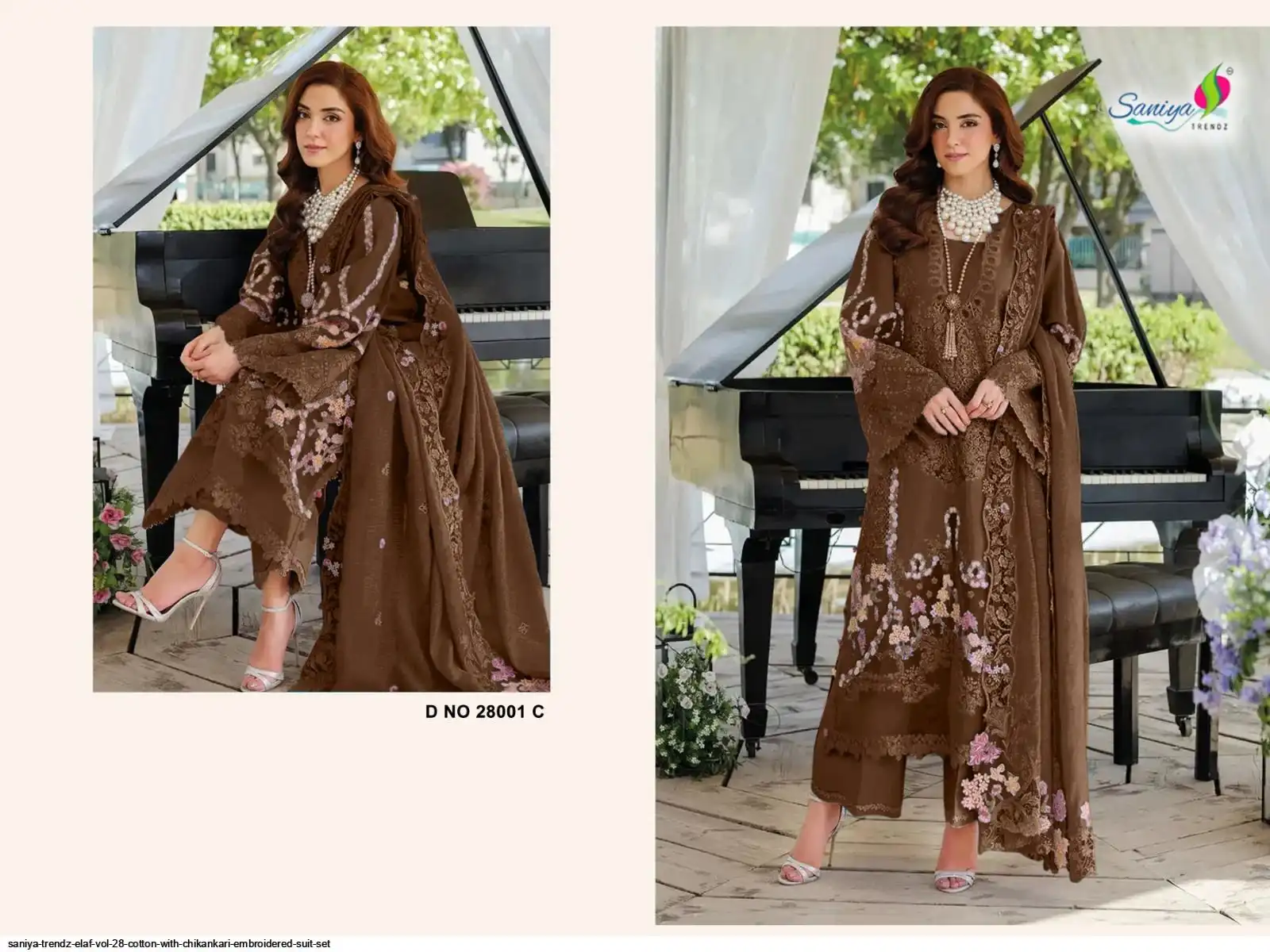 SANIYA TRENDZ ELAF vol -28 COTTON WITH CHIKANKARI EMBROIDERED