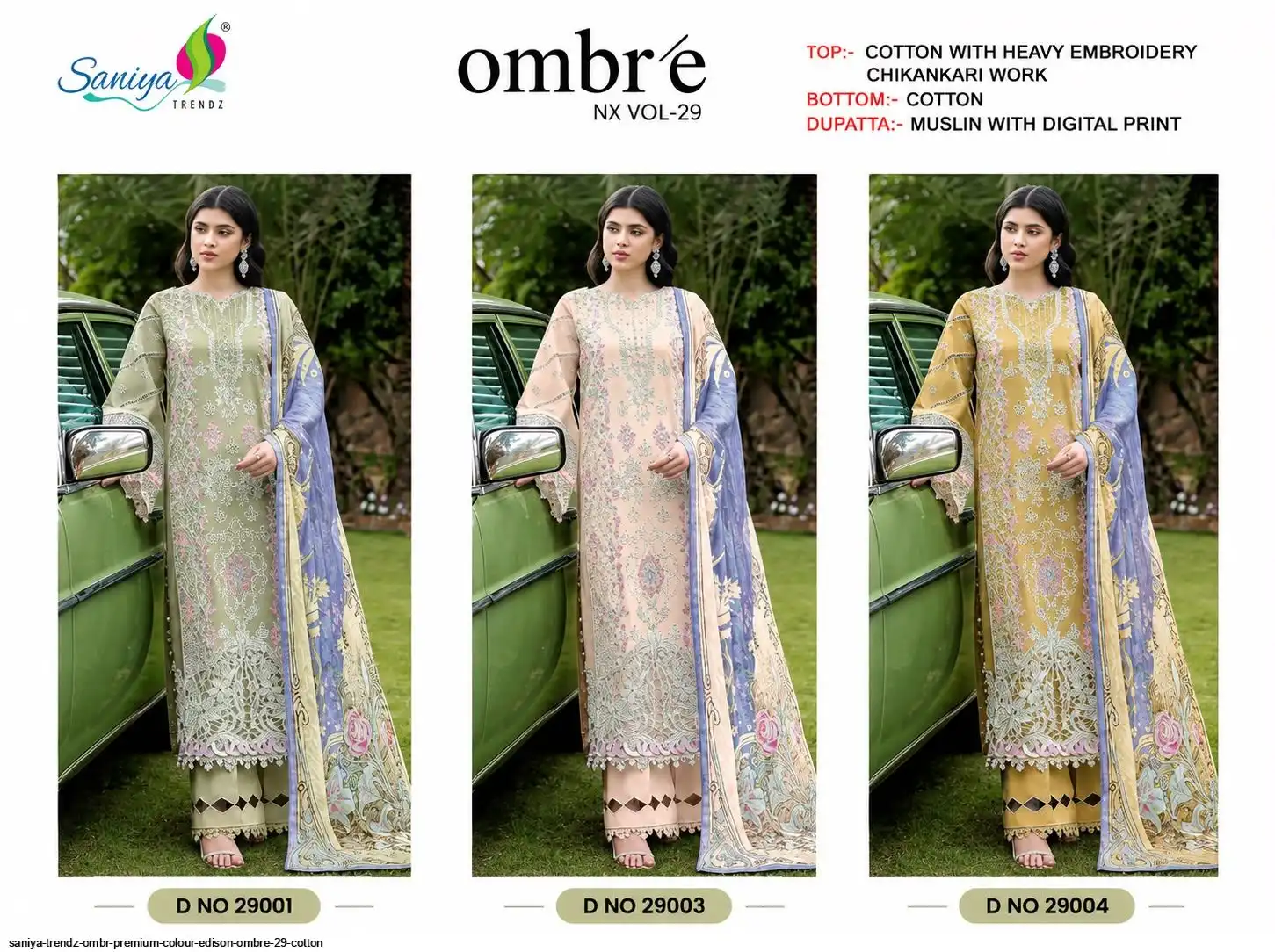 SANIYA TRENDZ Ombré Premium Colour Edison ombre 29 COTTON WITH