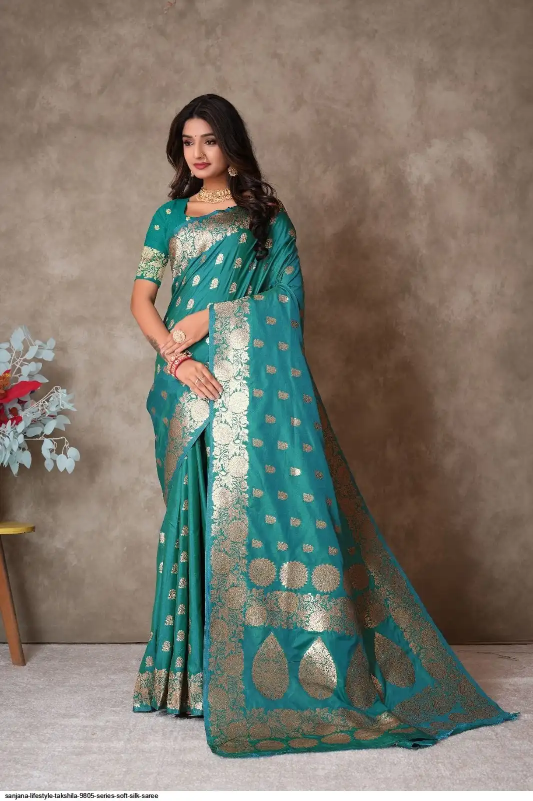 SANJANA LIFESTYLE TAKSHILA 9805 SERIES SOFT SILK SAREE J