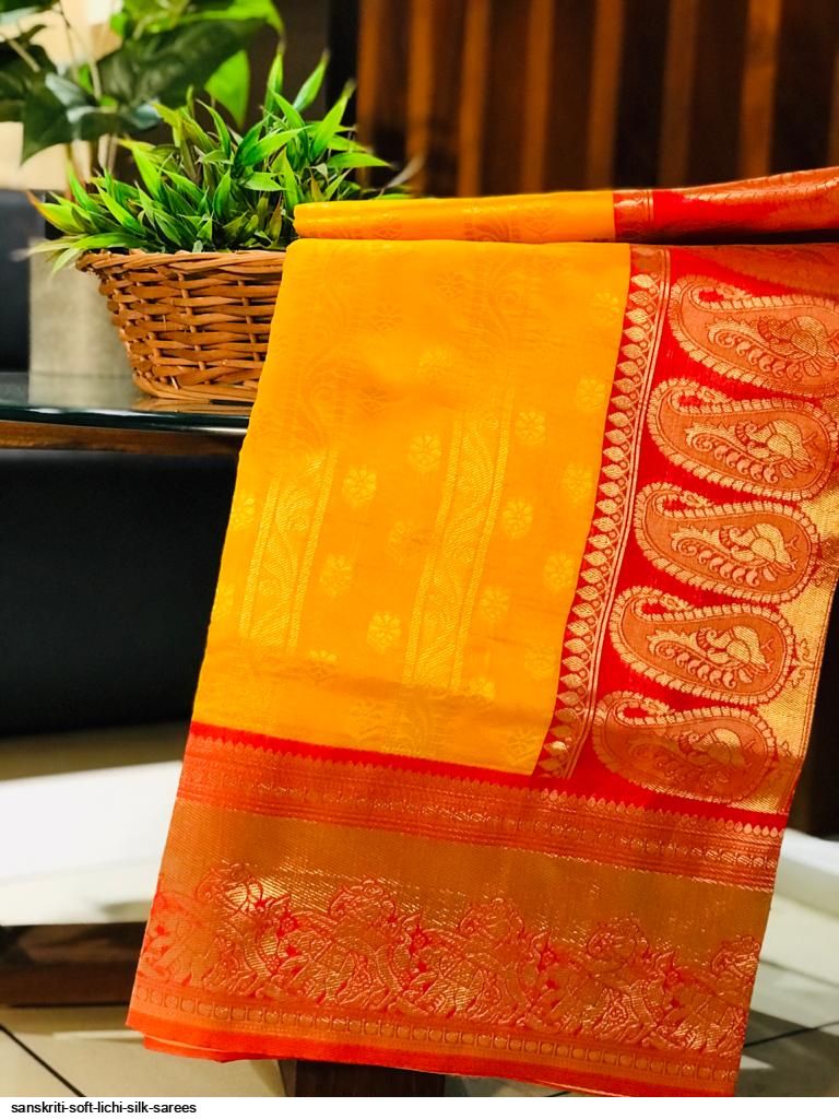 SANSKRITI SOFT LICHI SILK SAREES